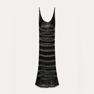 Black and Silver Knit Dress